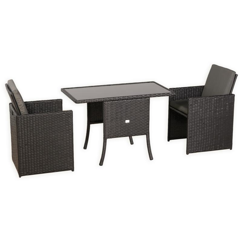 Burford Range Rattan Furniture Set for Balcony Poolside in Brown Rattan