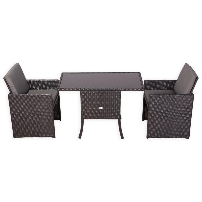 Burford Range Rattan Furniture Set for Balcony Poolside in Brown Rattan