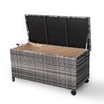 Milan Range Large Storage Box  in Grey / Brown Rattan Weave