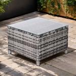 Milan Range Standard Side Table in Grey Rattan