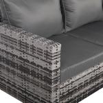 Milan Range Sectional Sofa Sets in Grey Rattan and Grey Cushions