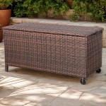 Milan Range Large Storage Box  in Grey / Brown Rattan Weave