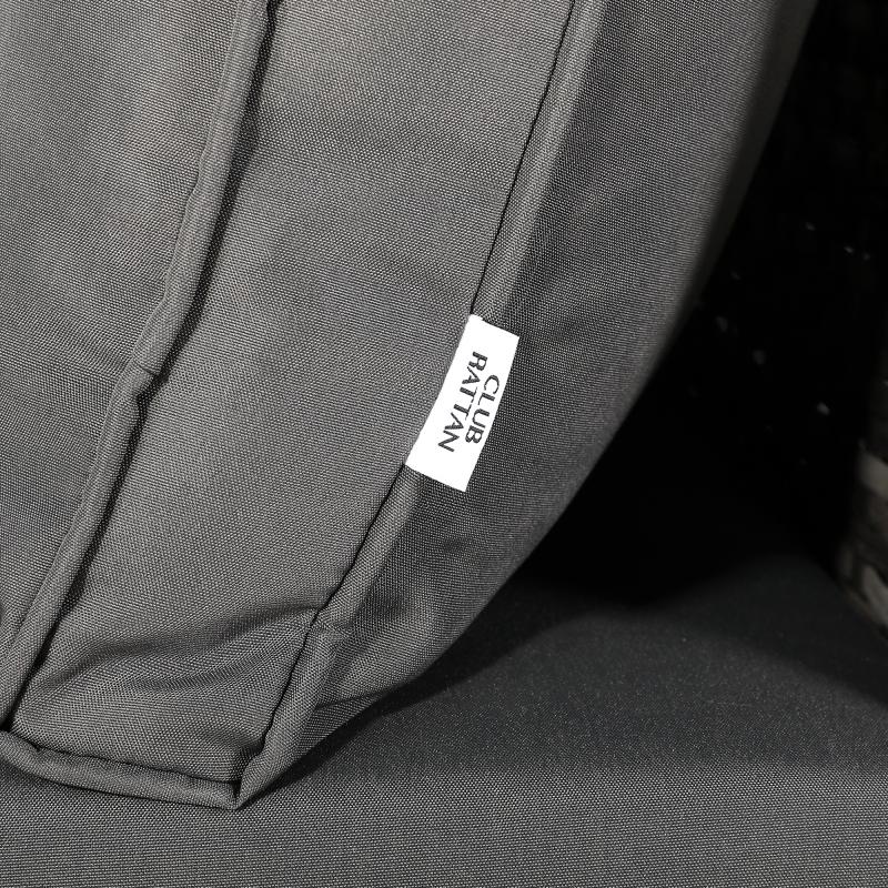 Oxford Range High Back Large Dining Sofa Set in Grey Weave with Dinning Table