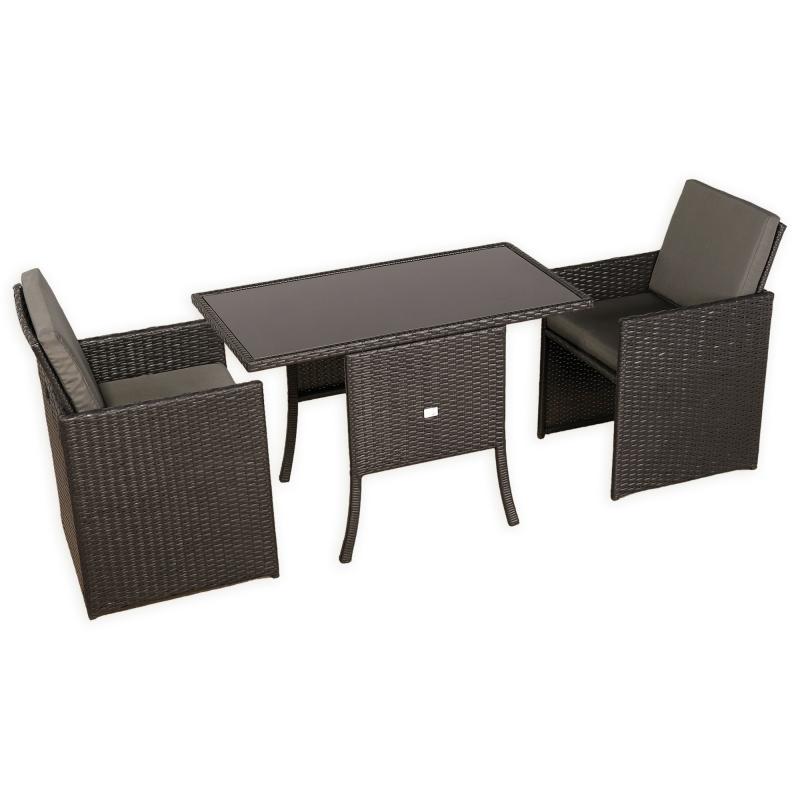 Burford Range Rattan Furniture Set for Balcony Poolside in Brown Rattan