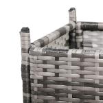 Oxford Range High Back Large Dining Sofa Set in Grey Weave with Dinning Table