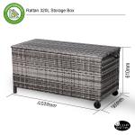 Milan Range Large Storage Box  in Grey / Brown Rattan Weave