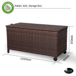 Milan Range Large Storage Box  in Grey / Brown Rattan Weave