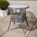 Milan Range Round Coffee Table | Garden Table With Frosted Safety Glass Plate