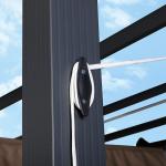 Eden 3 X 4M Aluminium Pergola With Retractable Beige Roof, Large Garden Pergola for BBQ, Outdoor and patio, in Charcoal