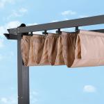 Eden 3 X 4M Aluminium Pergola With Retractable Beige Roof, Large Garden Pergola for BBQ, Outdoor and patio, in Charcoal