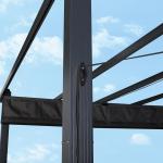 Eden 3 X 4M Aluminium Pergola With Retractable Grey Roof, Large Garden Pergola for BBQ, Outdoor and patio, in Charcoal