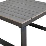 CK-01 Vancouver Range Square Corner Set Charcoal Aluminium Frame With Grey Cushions