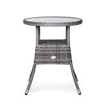 Milan Range Round Coffee Table | Garden Table With Frosted Safety Glass Plate