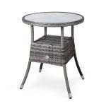 Milan Range Round Coffee Table | Garden Table With Frosted Safety Glass Plate