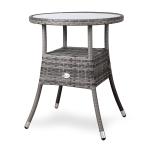 Milan Range Round Coffee Table | Garden Table With Frosted Safety Glass Plate