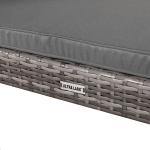 Telluria Mice Wicker Raised Dog House / Rattan Dog Bed for Indoor/Outdoor with Removable Roof and Cushion in Grey