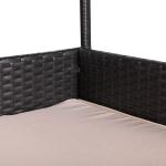 Telluria Mice Wicker Raised Dog House /Rattan Dog Bed for Indoor/Outdoor with Weatherproof Roof and Removable Cushion Lounge in Brown Weave(Z4-Large)