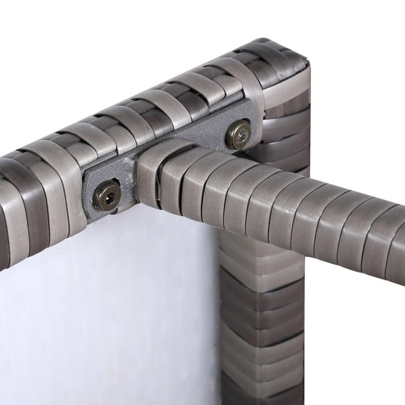 Telluria Mice Wicker Raised Dog House / Rattan Dog Bed for Indoor/Outdoor with Removable Roof and Cushion in Grey