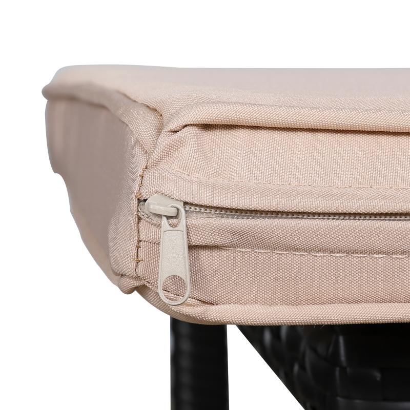 Telluria Mice Wicker Raised Dog House /Rattan Dog Bed for Indoor/Outdoor with Weatherproof Roof and Removable Cushion Lounge in Brown Weave(Z4-Large)