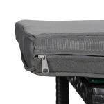 Telluria Mice Wicker Raised Dog House / Rattan Dog Bed for Indoor/Outdoor with Removable Roof and Cushion in Grey