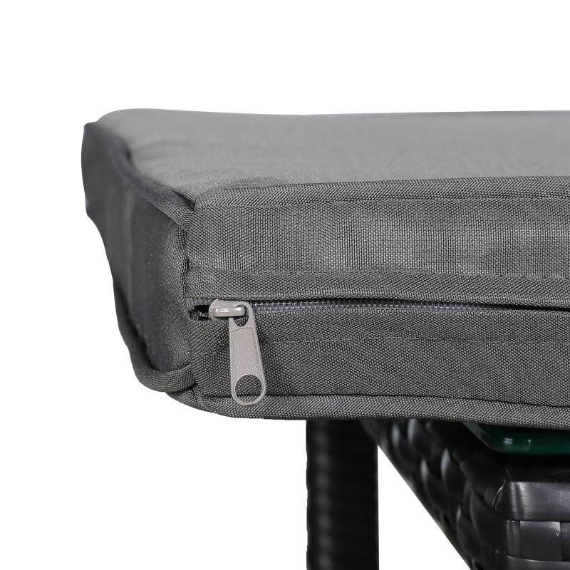 Telluria Mice Wicker Raised Dog House / Rattan Dog Bed for Indoor/Outdoor with Removable Roof and Cushion in Grey