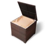 Milan Range Square Storage Box in Grey Rattan Weave