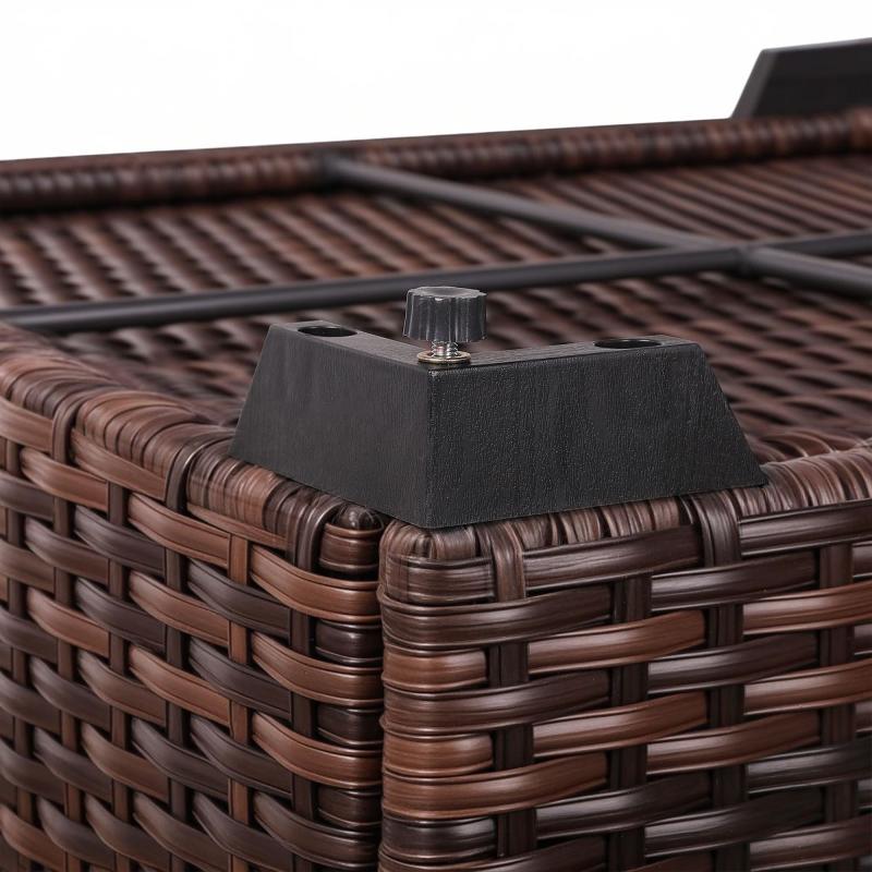 Milan Range Square Storage Box in Grey Rattan Weave