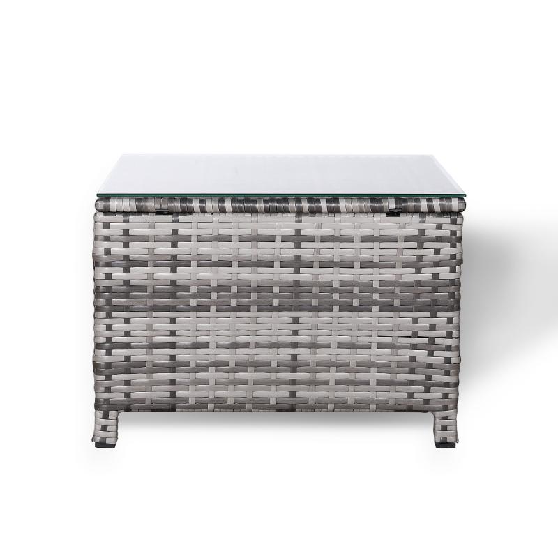 Milan Range Standard Side Table in Grey Rattan