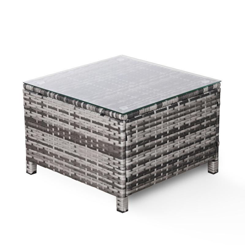 Milan Range Standard Side Table in Grey Rattan