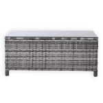 Milan Range Long Side Table in Grey Rattan Weave