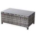 Milan Range Long Side Table in Grey Rattan Weave