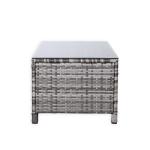 Milan Range Long Side Table in Grey Rattan Weave