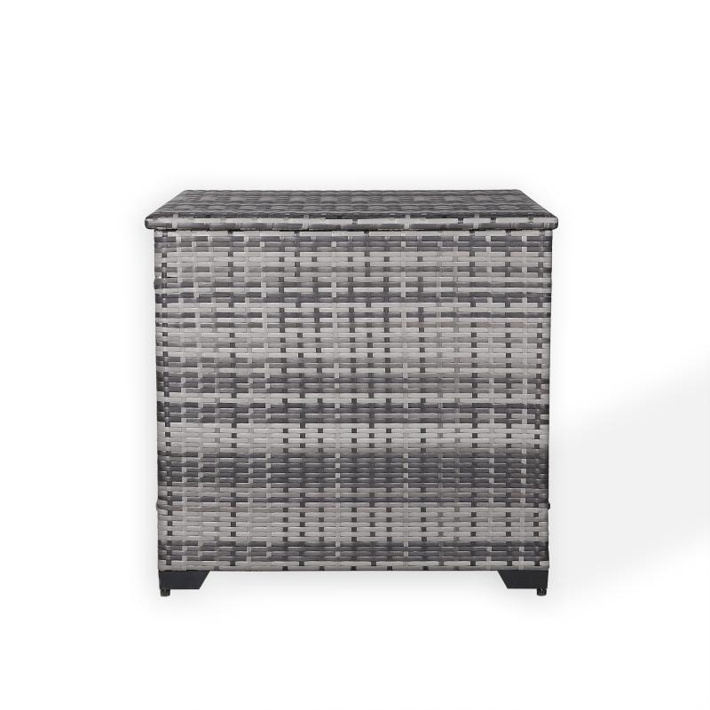 Milan Range Square Storage Box in Grey Rattan Weave