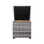 Milan Range Square Storage Box in Grey Rattan Weave
