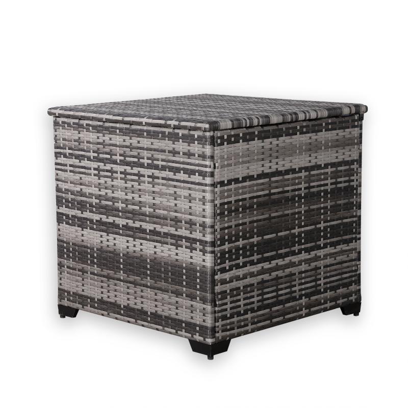Milan Range Square Storage Box in Grey Rattan Weave