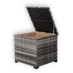 Milan Range Square Storage Box in Grey Rattan Weave