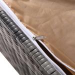 Milan Range Square Storage Box in Grey Rattan Weave