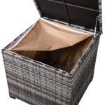 Milan Range Square Storage Box in Grey Rattan Weave