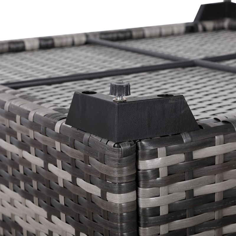 Milan Range Square Storage Box in Grey Rattan Weave