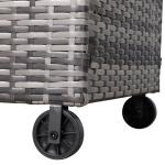 Milan Range Large Storage Box  in Grey / Brown Rattan Weave