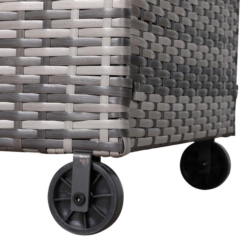 Milan Range Large Storage Box  in Grey / Brown Rattan Weave