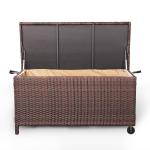 Milan Range Large Storage Box  in Grey / Brown Rattan Weave