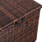 Milan Range Large Storage Box  in Grey / Brown Rattan Weave