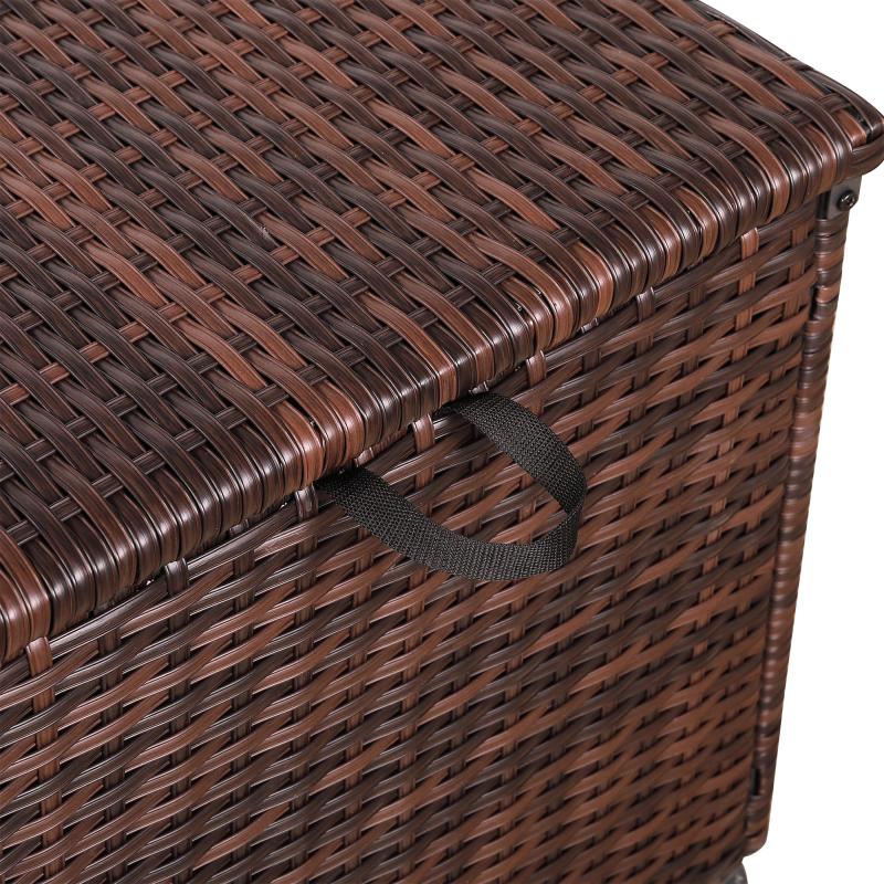Milan Range Large Storage Box  in Grey / Brown Rattan Weave
