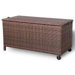 Milan Range Large Storage Box  in Grey / Brown Rattan Weave