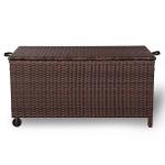 Milan Range Large Storage Box  in Grey / Brown Rattan Weave