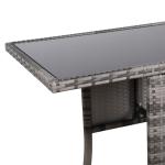 Bali Range Rattan Furniture Set for Balcony Poolside in Grey Rattan