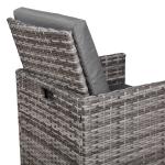Bali Range Rattan Furniture Set for Balcony Poolside in Grey Rattan