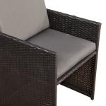 Burford Range Rattan Furniture Set for Balcony Poolside in Brown Rattan