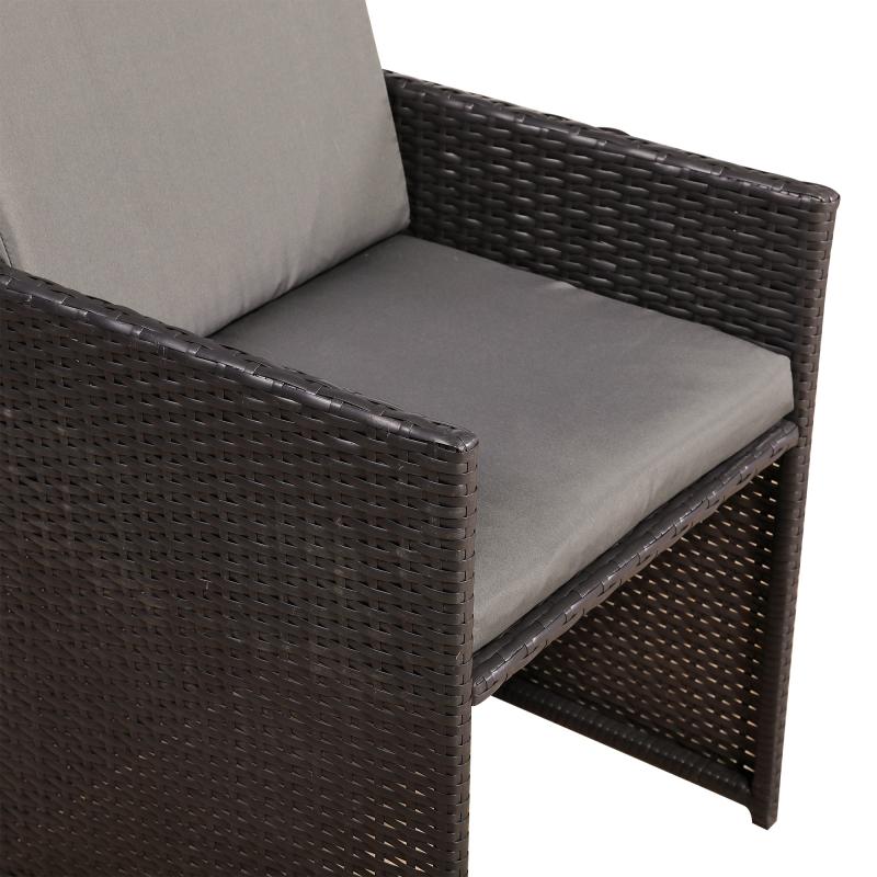 Burford Range Rattan Furniture Set for Balcony Poolside in Brown Rattan